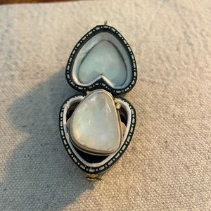 Ananda Khalsa Moonstone & Diamond Ring